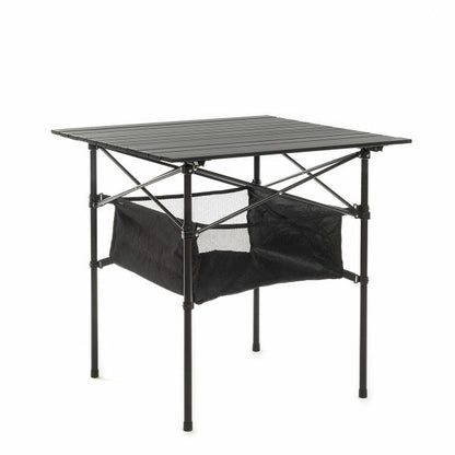 Table de Camping Pliable avec Panier et Housse - Pratique et Élégante