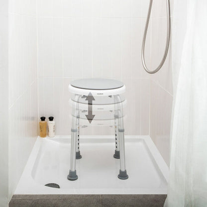 Tabouret de bain pivotant réglable et antidérapant pour un confort optimal