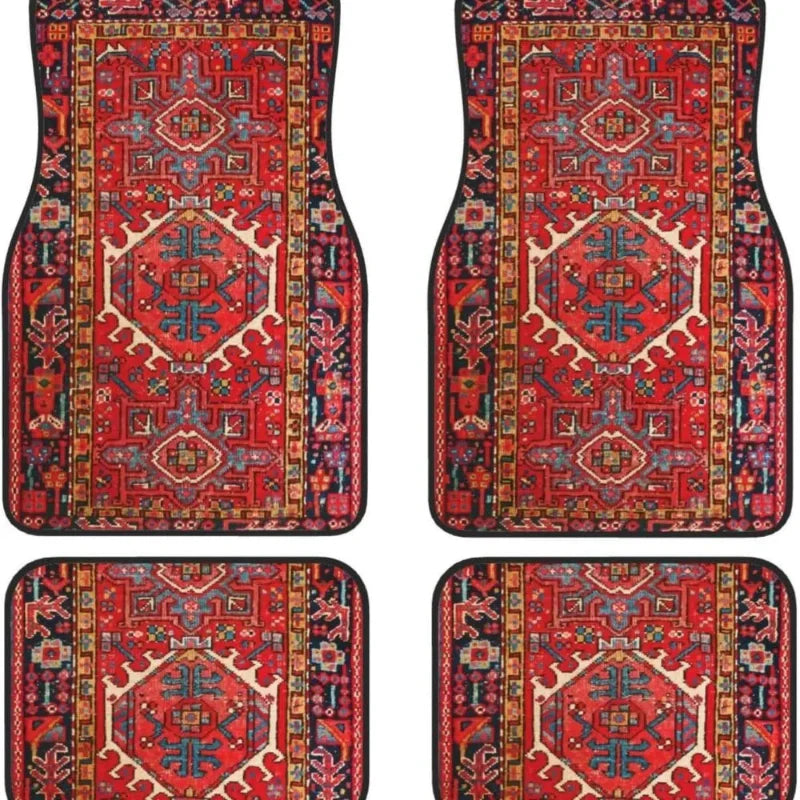 Tapis de sol Bohème Antidérapant - Élégance et Sécurité pour votre Voiture