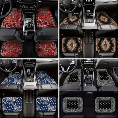 Tapis de sol Bohème Antidérapant - Élégance et Sécurité pour votre Voiture