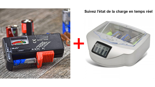 Chargeur et Testeur de Piles Universel avec Écran LCD