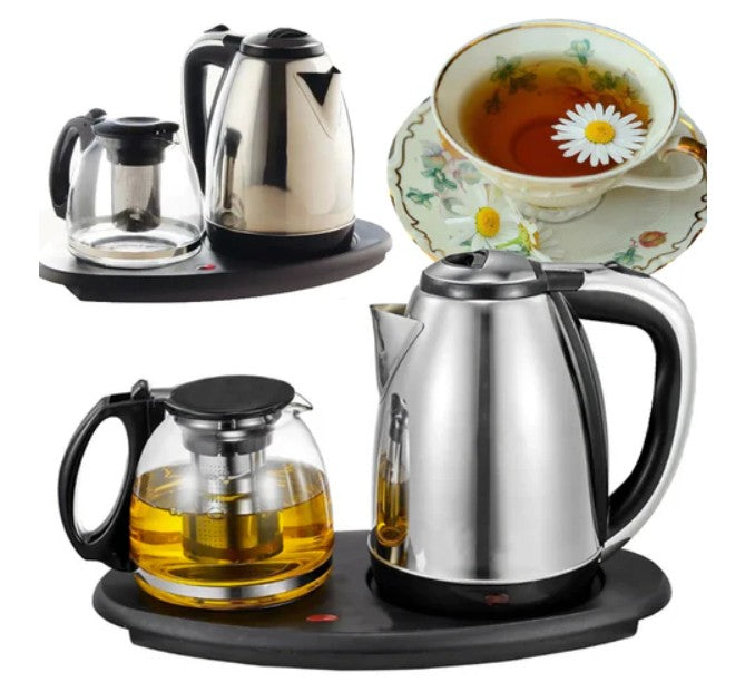 Bouilloire électrique avec infuseur à thé, style élégant et rapidité assurée