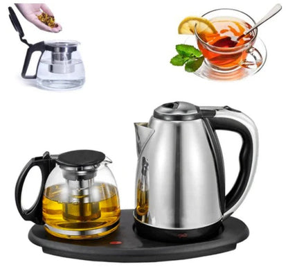 Bouilloire électrique avec infuseur à thé, style élégant et rapidité assurée