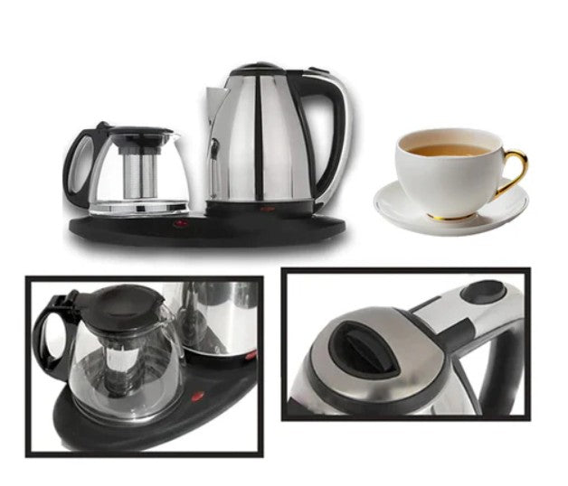 Bouilloire électrique avec infuseur à thé, style élégant et rapidité assurée