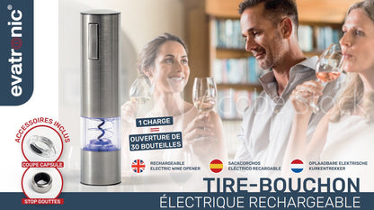 Tire-bouchon électrique rechargeable - Ouvrez vos bouteilles sans effort !