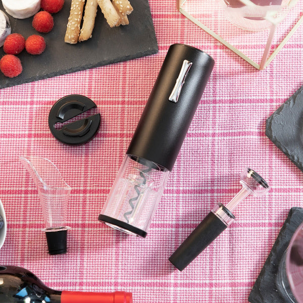 Tire-bouchon électrique rechargeable avec accessoires - Élégance et simplicité à chaque ouverture !