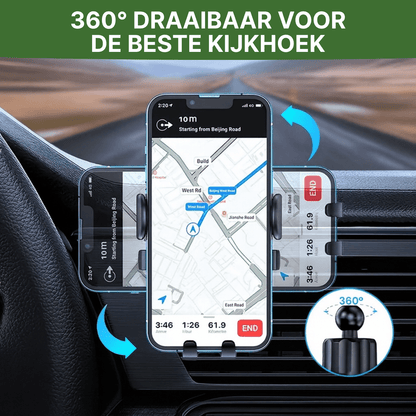 Support Téléphonique Voiture Topk™ – Rotation 360° et Installation Rapide