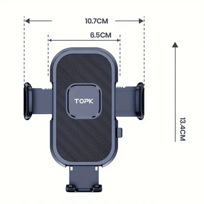 Support Téléphonique Voiture Topk™ – Rotation 360° et Installation Rapide