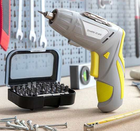 Tournevis Électrique Multifonction 33 Pièces avec Lumière LED