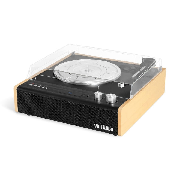 Tourne-disques Victrola vintage en bois avec connectivité USB et Bluetooth