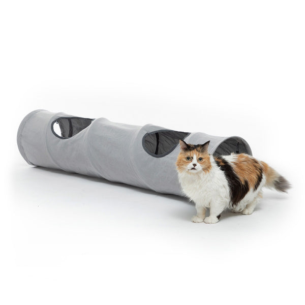 Tunnel Pliable Élégant pour Chats - Jeu et Repos Incontournable