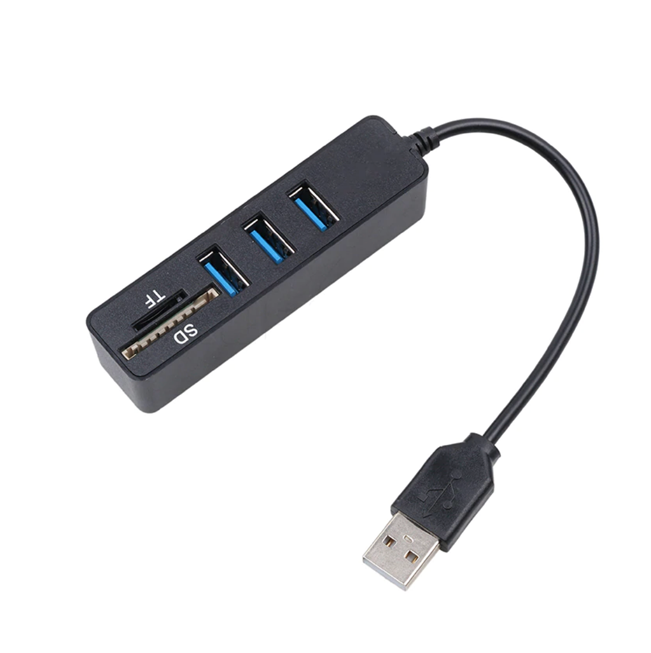 Multiprise USB 3 Ports avec Lecteur de Cartes SD pour Connectivité Facile