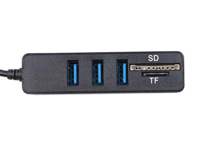 Multiprise USB 3 Ports avec Lecteur de Cartes SD pour Connectivité Facile