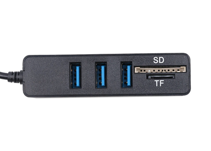 Multiprise USB 3 Ports avec Lecteur de Cartes SD pour Connectivité Facile