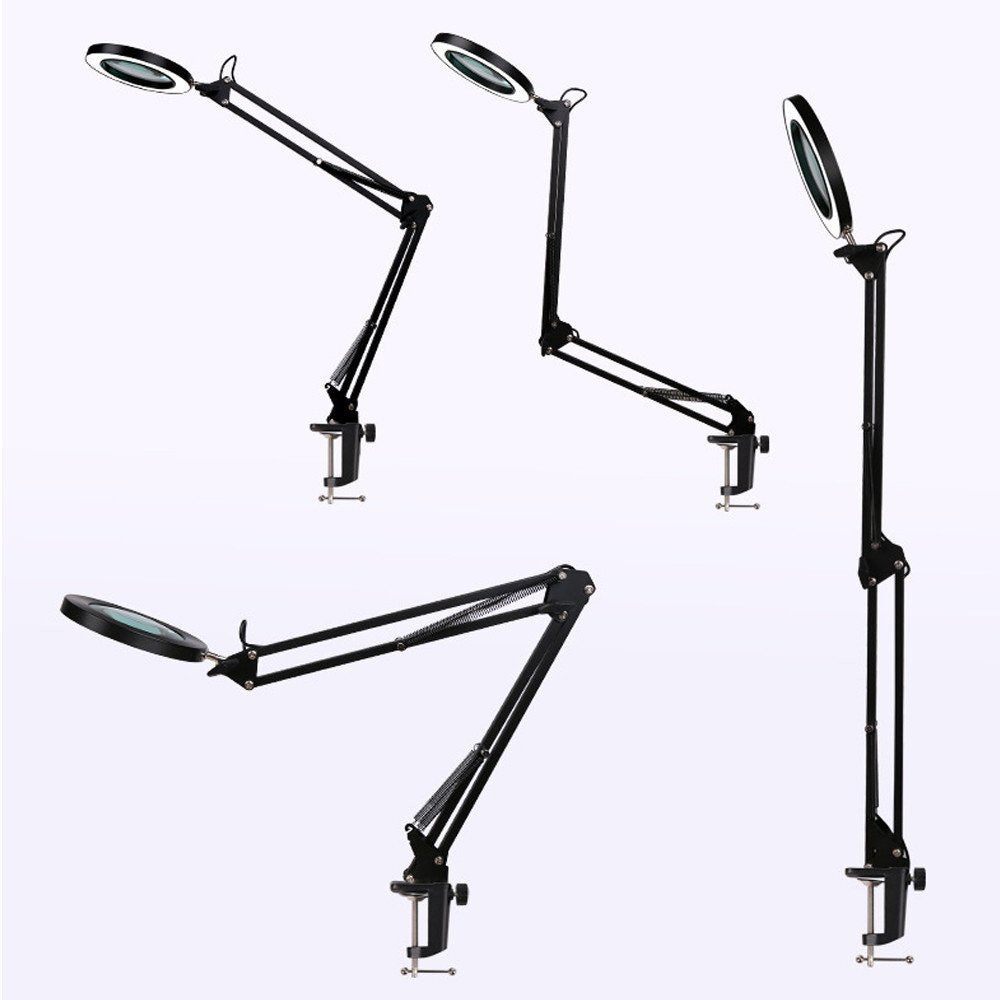 Lampe de table LED avec loupe 8X – Précision et éclairage ajustables