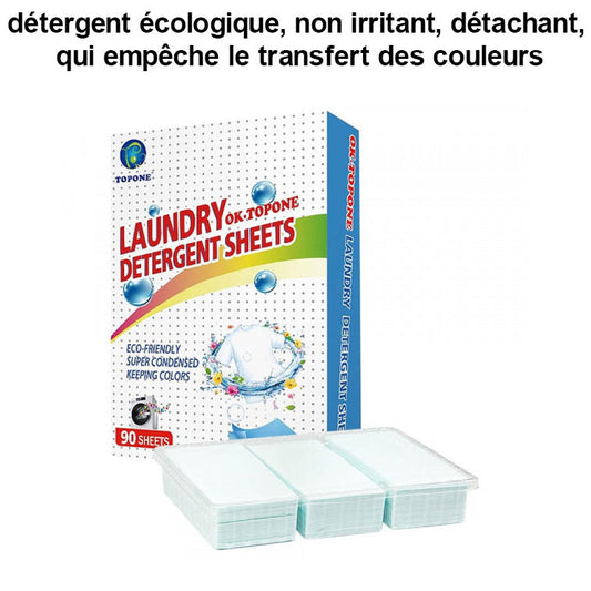 90 Éco-feuilles de Lessive OkTopOne : Efficacité Écologique au Quotidien