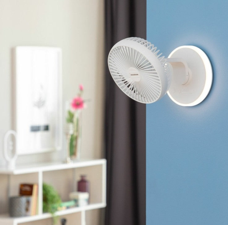 Ventilateur de Bureau Rechargeable avec LED - Design Pratique et Silencieux