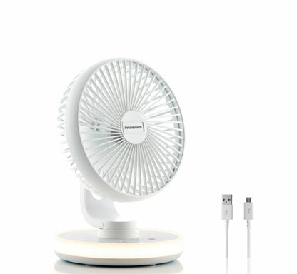 Ventilateur de Bureau Rechargeable avec LED - Design Pratique et Silencieux