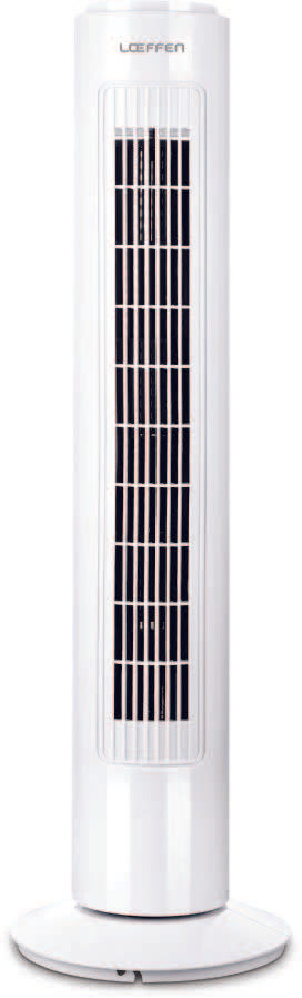Ventilateur Colonne Blanc 50W - Élégance et Fraîcheur Instantanées