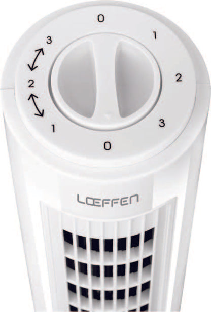 Ventilateur Colonne Blanc 50W - Élégance et Fraîcheur Instantanées