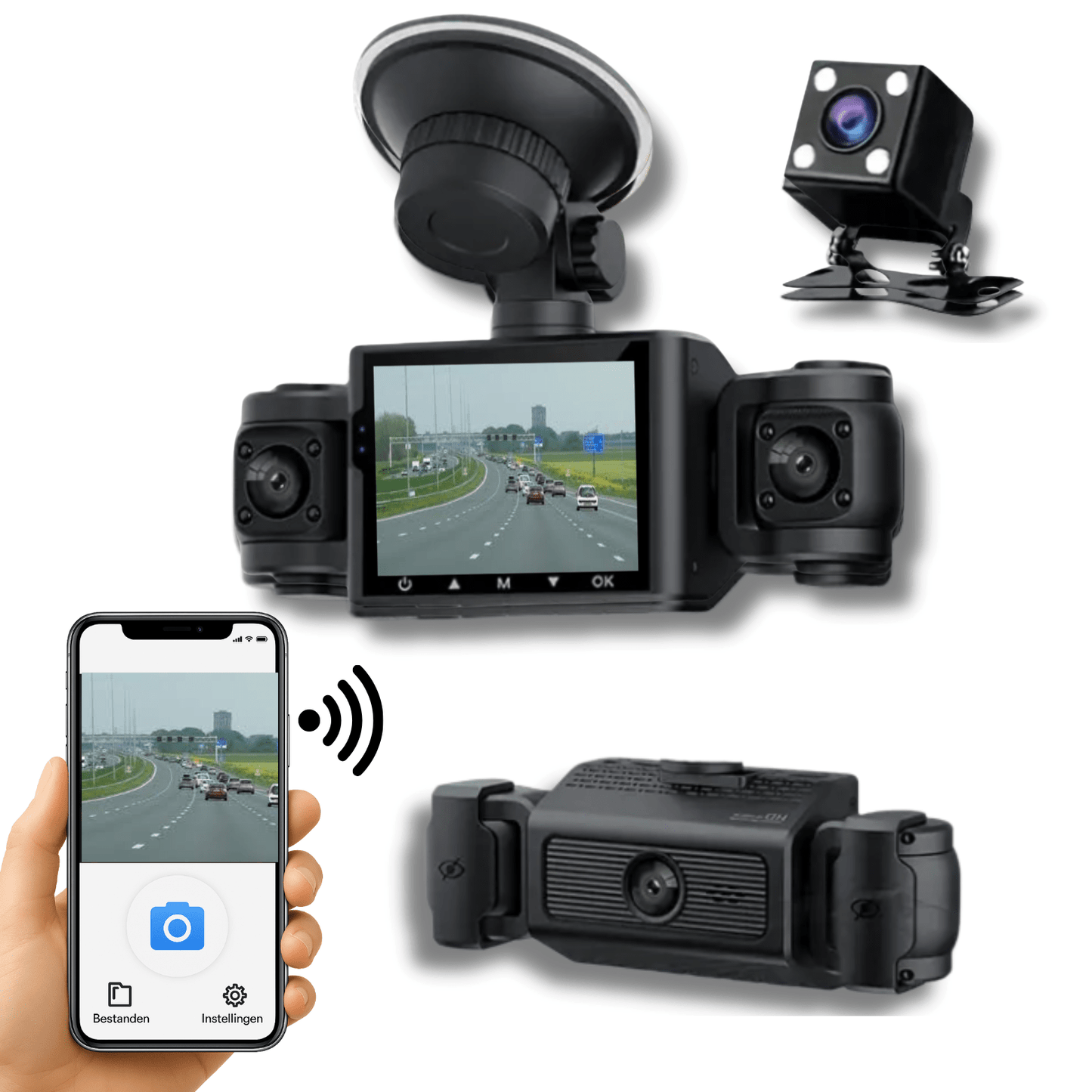 Caméra Dash VisionEdge™ Full HD 360° avec Wifi et Vision Nocturne