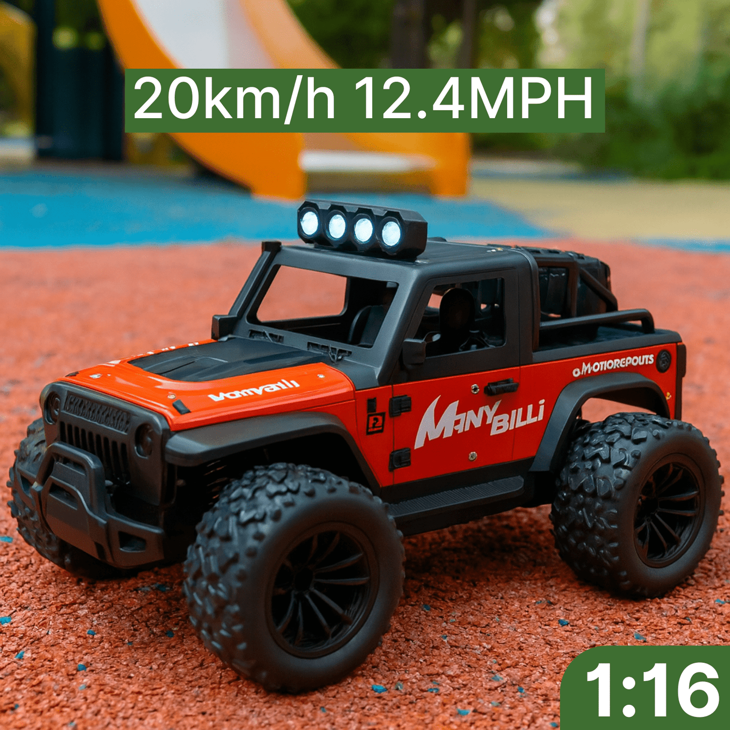 VorteX™ Voiture Tout-Terrain Télécommandée 1:16 - Vitesse 20 km/h avec LED