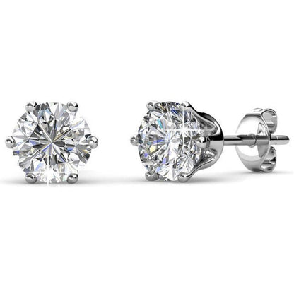 Boucles d'oreilles Birth Stone avec cristaux autrichiens en laiton plaqué or