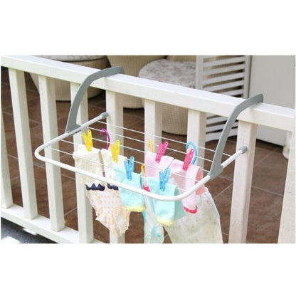 Mini Sèche-linge Pratique en Métal et ABS pour Balcon et Intérieur