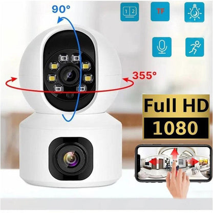 Caméra de surveillance à double objectif avec vision nocturne avancée